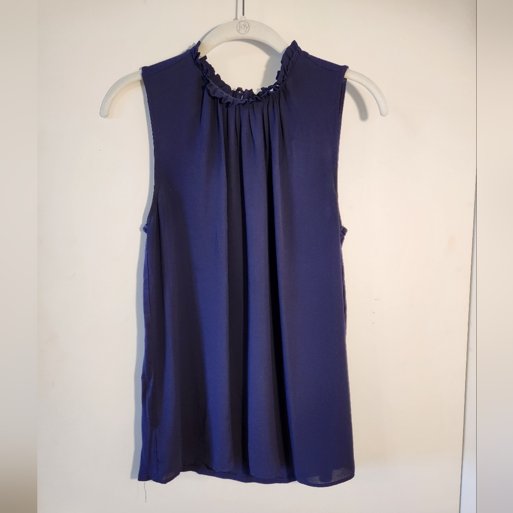 LOFT Sleeveless high neck top mixed media